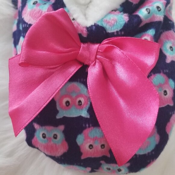 Navy owl slippers - Picture 2 of 3
